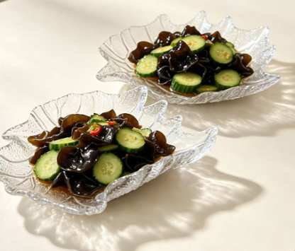 Floral Glass Fruit Decorative Plate