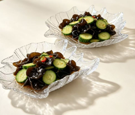 Floral Glass Fruit Decorative Plate