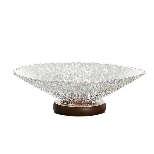 Striped Glass Fruit Plate