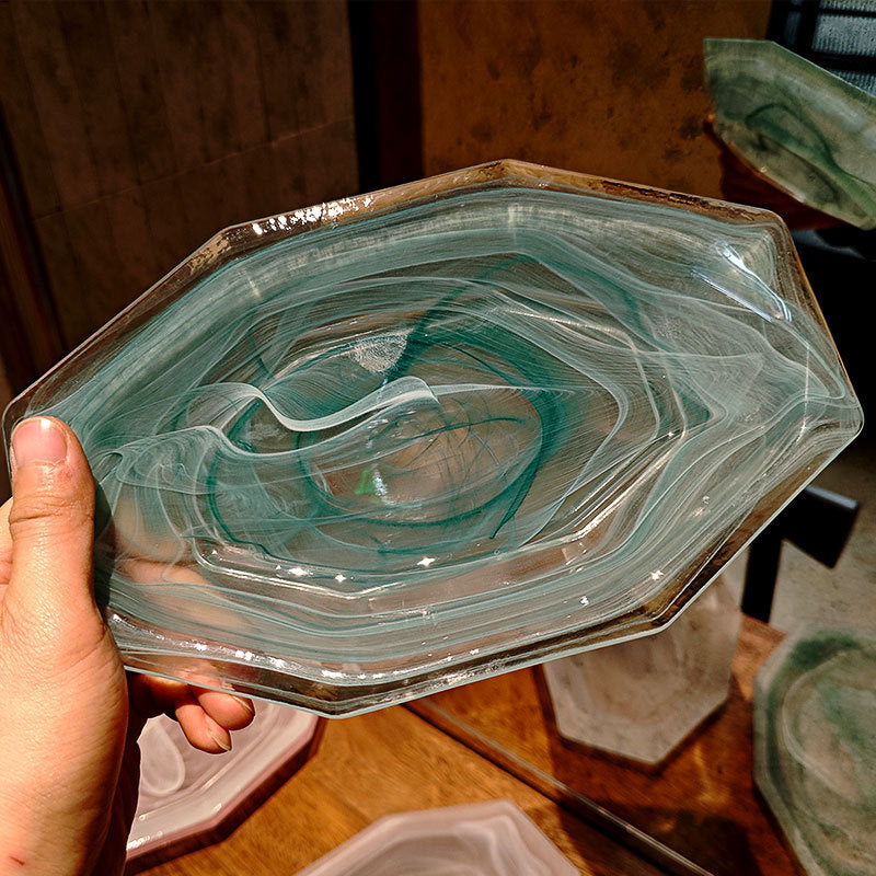Irregular Glass Serving Plate