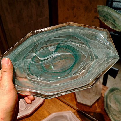 Irregular Glass Serving Plate