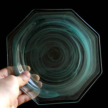 Irregular Glass Octagon Plate
