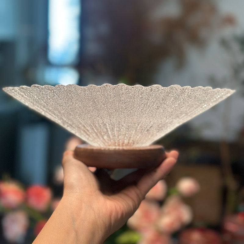Striped Glass Fruit Plate
