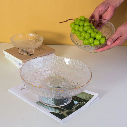 Glass Footed Fruit Serving Bowl