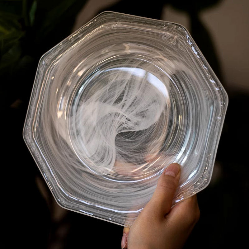 Irregular Glass Octagon Plate