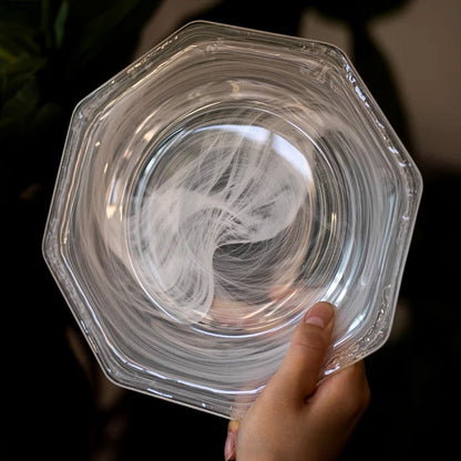 Irregular Glass Octagon Plate