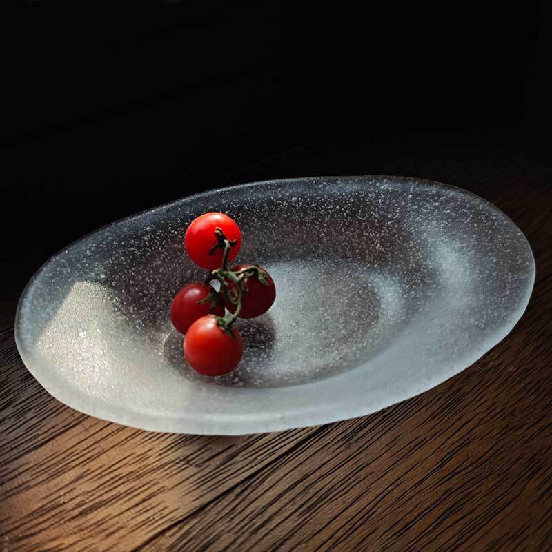 Glass Oval Fruit Plate