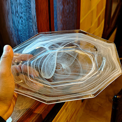 Irregular Glass Serving Plate
