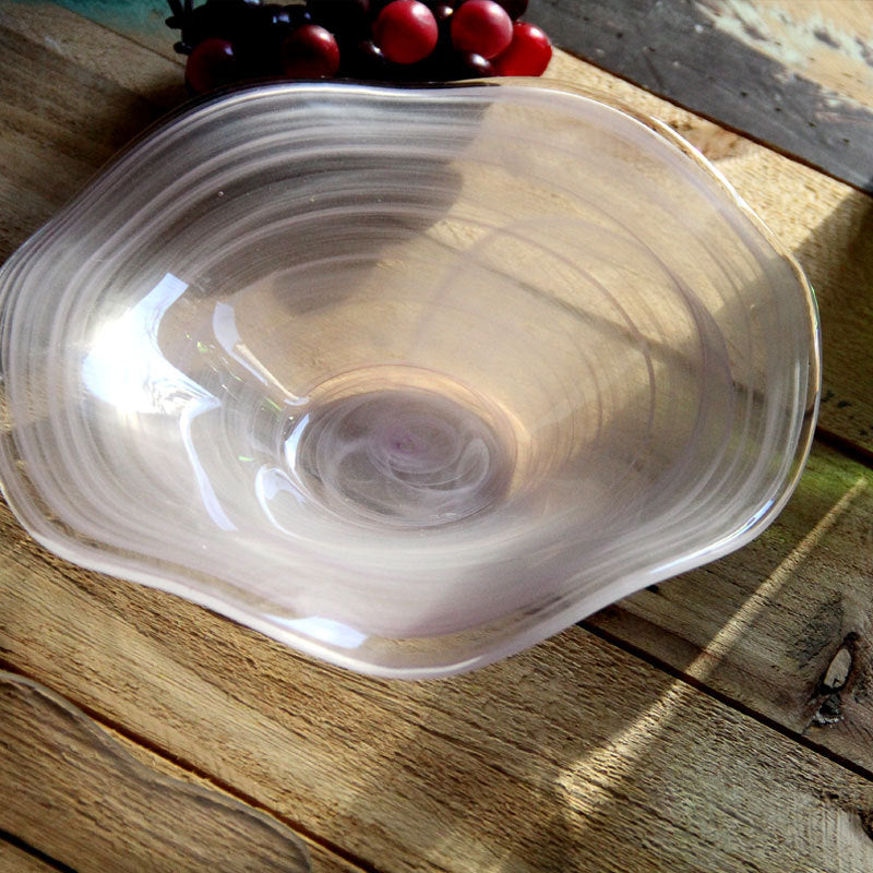 Glass Round Fruit Salad Bowl