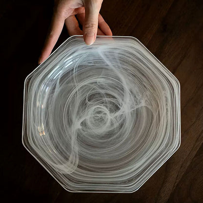 Irregular Glass Octagon Plate