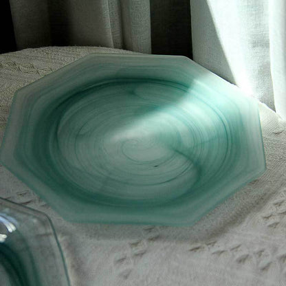 Irregular Glass Octagon Plate