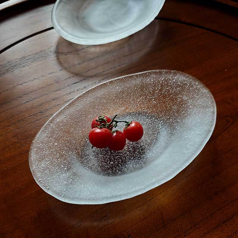 Glass Oval Fruit Plate