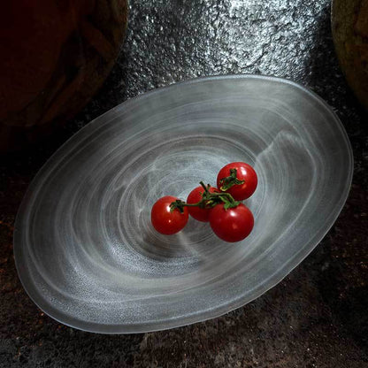 Glass Oval Fruit Plate