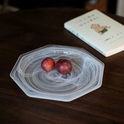 Irregular Glass Octagon Plate
