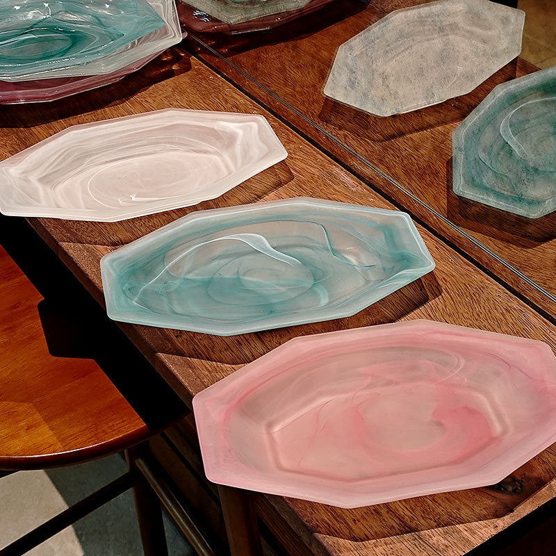 Irregular Glass Serving Plate