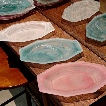 Irregular Glass Serving Plate