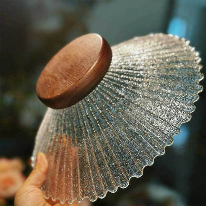 Striped Glass Fruit Plate