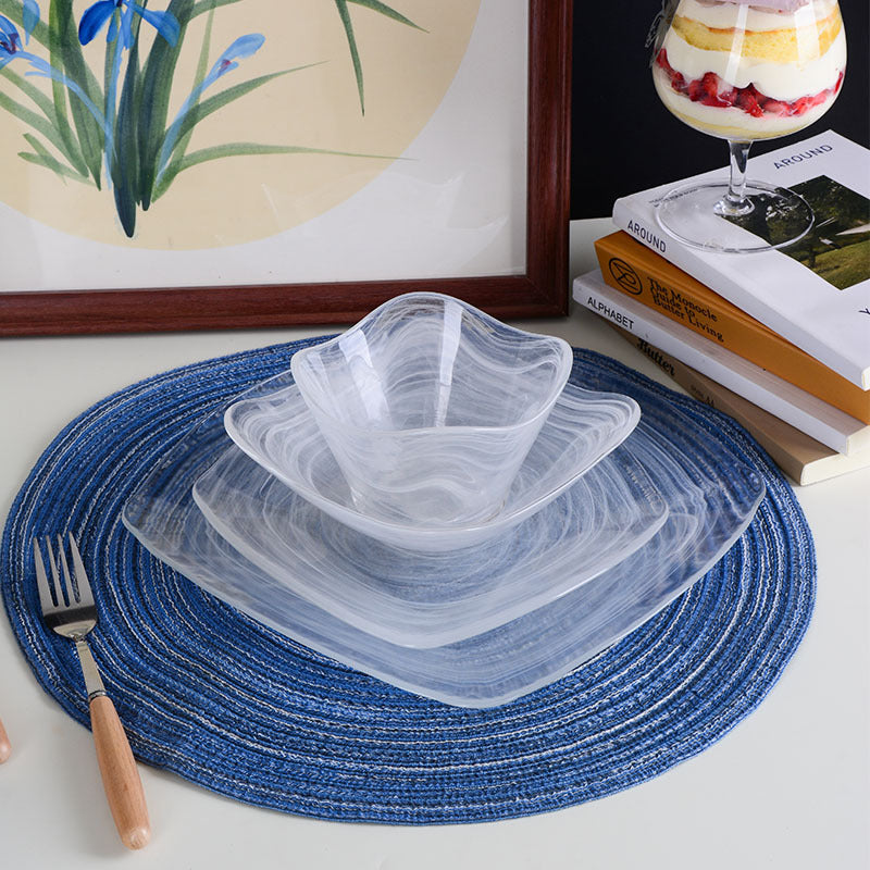Woju Crafts Clear Glass Fruit Bowl