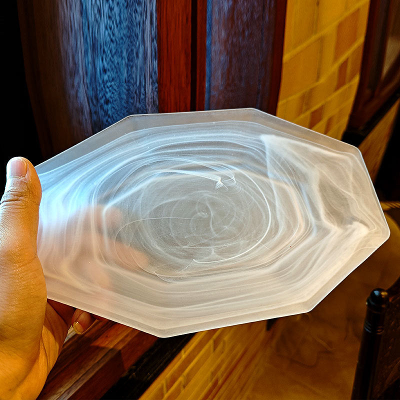 Irregular Glass Serving Plate
