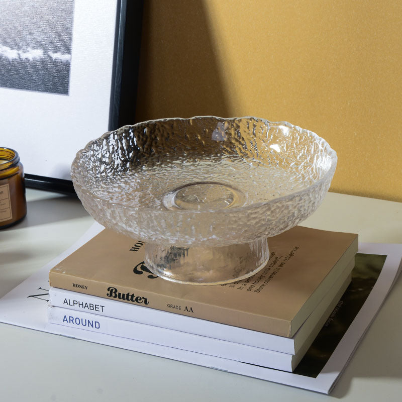Glass Footed Fruit Serving Bowl