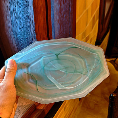 Irregular Glass Serving Plate